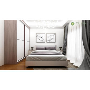 Luxury King Bed with High Sliding Door Wardrobe